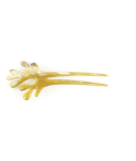 Double coral hairpin in blond horn