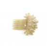 Coral-shaped comb hairpin in blond horn