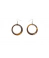 Boucles d'oreilles rond en sabot de buffle