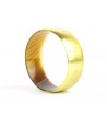 Golden lacquered flat bracelet in horn