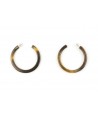 Large open ring earrings in hoof earrings