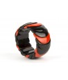Orange lacquered scale bracelet