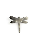 Dragonfly brooch in marbled black horn
