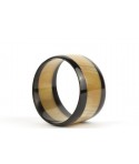 Bracelet trapèze bicolore en corne blonde et noire