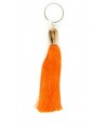Tassel key holder in hoof and orange thread