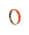 Orange lacquered flat bangle bracelet
