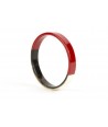 Red lacquered flat bangle bracelet