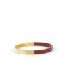 Thin red lacquered flat bangle bracelet