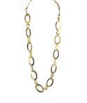 Collier anneaux ovales et petits ronds en sabot
