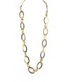 Oval and small round rings necklace in hoof