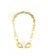 Water drops-shaped necklace in blond horn