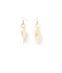 Boucles d'oreilles petite torsade en corne blonde
