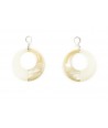 Ivory lacquered earrings