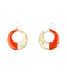 Orange lacquered earrings