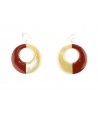 Red lacquered earrings