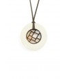 Checkered pendant circled with ivory lacquer