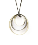 Pendentif 3 rubans en corne blonde et noire
