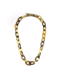 Collier anneaux ovales plats en sabot