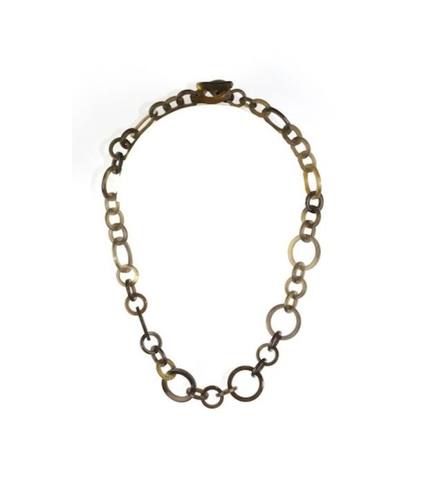 Flat and round rings necklace in hoof