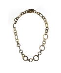 Collier anneaux plats et ronds en sabot