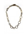 Flat and round rings necklace in hoof