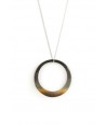 Thin ring pendant in hoof with a chain