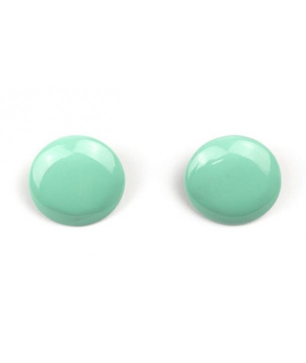 Mont" earrings in blond horn and mint lacquer"