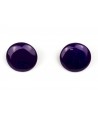 Mont" earrings in blond horn and purple lacquer"