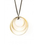 3 ribbon pendant in marbled blond horn