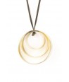 3 ribbon pendant in marbled blond horn