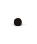 Round ring in plain black horn