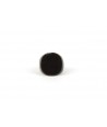 Round ring in plain black horn