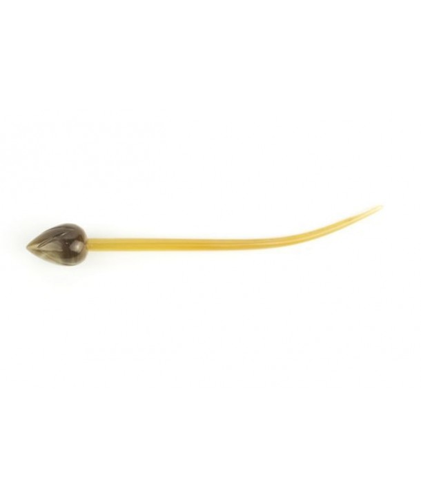 Lotus hairpin in blond horn