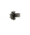 Coral-shaped comb hairpin in plain black horn