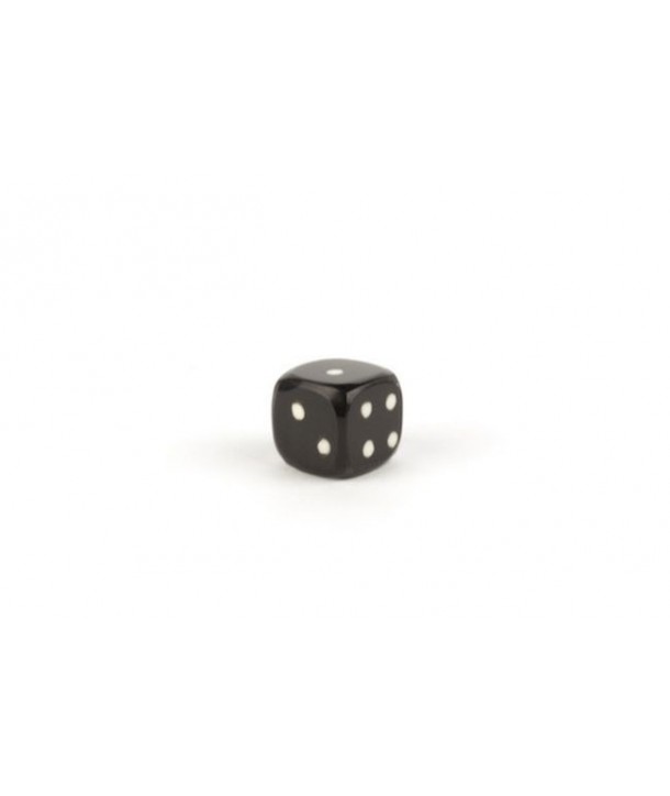 Set of 6 small dice in plain black horn