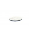 Set of 2 round lacquered edges bottle coasters in stone