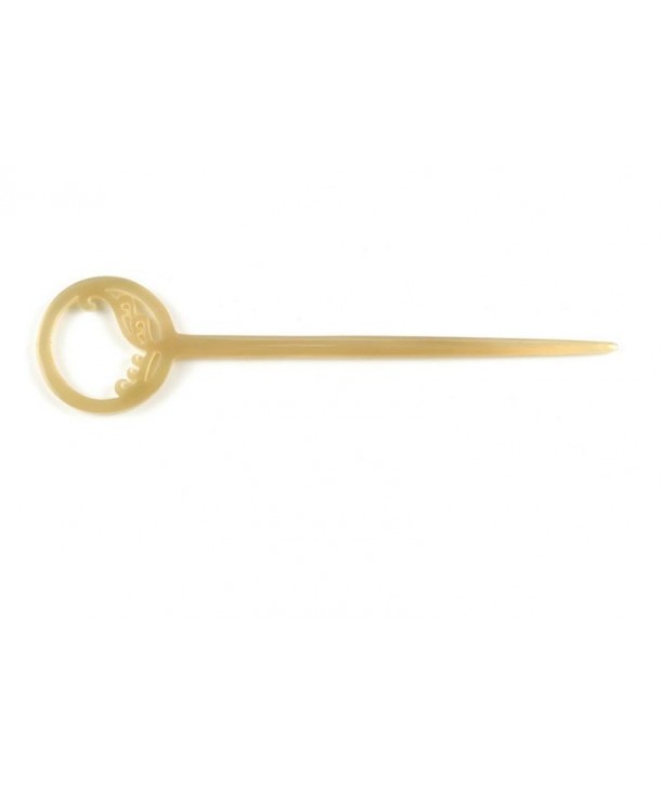 Japanese-style round hairpin in blond horn