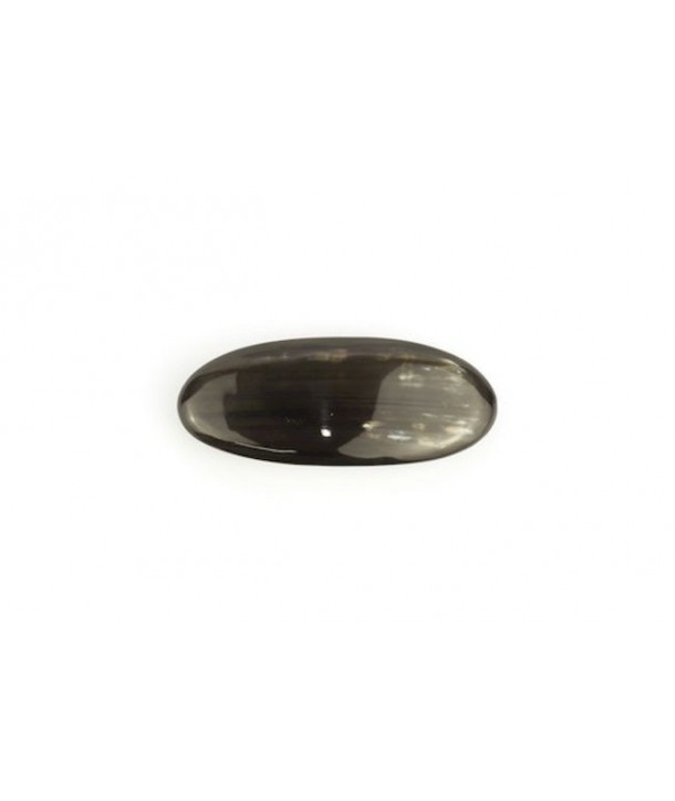 Oval barette in marbled black horn