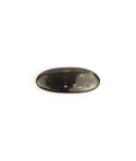 Oval barette in marbled black horn