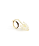 Set de 6 rond de serviette ginkgo en corne blonde