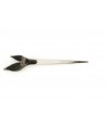 Orchid hairpin in plain black horn