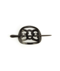Bun coat in plain black horn