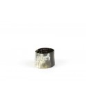 Small dotted candle holder marbled black and white horn