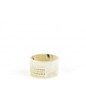 Small dotted candle holder in blond horn