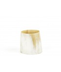 Grand photophore / cache-pot en corne blonde