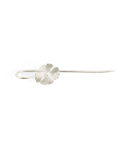 4-gingko hairpin in silvery metal