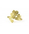 Cherrytree leaf bracelet in coppery brass