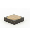 Bamboo pattern square box in stone with black background