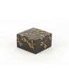 Dragonfly pattern square box in stone with black background