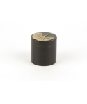 Gingko pattern pill box in stone with black background